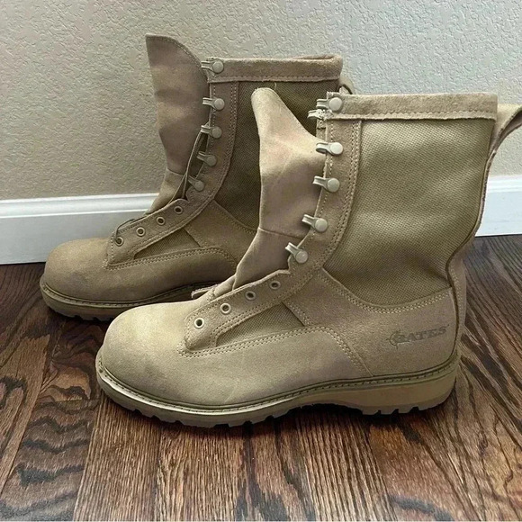 Bates Gore-Tex Military Combat Desert Tan Boots 03-D-0321 Men’s 11 R Leather - Picture 11 of 16